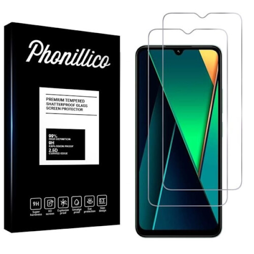 Προστατευτικό οθόνης - Phonillico - συμβατό με Xiaomi Poco C75 - Πακέτο 2 τεμαχίων - Σκληρυμένο