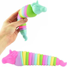 Jucărie unicorn Slinky fidget, 20 cm, pentru artizanat