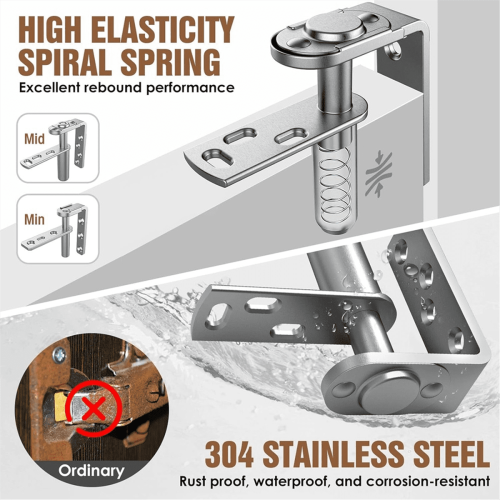 Πακέτο 2 μεντεσέδων πόρτας καφέ, μεντεσέδες πόρτας σαλούν από ανοξείδωτο χάλυβα 1