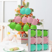 ZKCCNUK Weihnachtsschmuck für den Baum, 8 cm, 9 Stück, Baumkugel, Hängende Dekoration für Zuhause und Partys