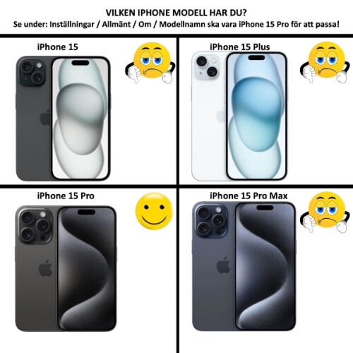 Kompatibel med kort iPhone15Pro cover - VÆLG: GRÅ 1