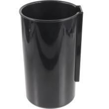 Golfkaraccessoires: vulzandfles, golfclubs, plastic pot.