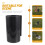 Golfkaraccessoires: vulzandfles, golfclubs, plastic pot. 5