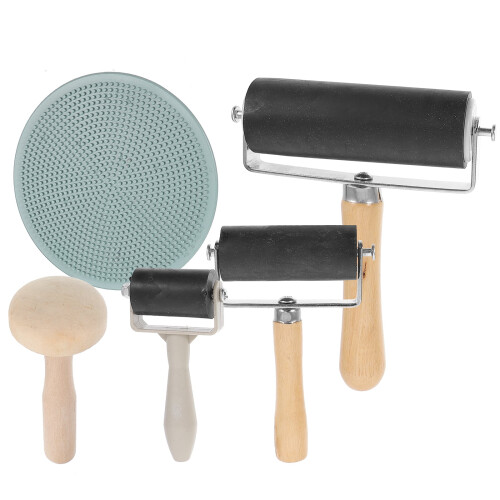 Φορητός κύλινδρος Brayer Masteelf1Set για εκτύπωση, κύλινδρος κόλλας, εφαρμοστής