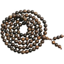 Ægte Naturlig Agarwood Aloeswood Rund Perle Stretch Armbånd 6mm8mm (8mm)