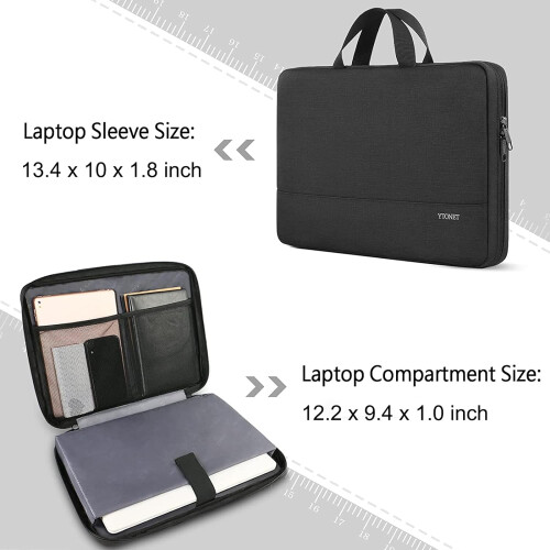 Θήκη Laptop Sleeve13 13,3 ιντσών, Λεπτή θήκη Laptop με λαβή, Ανθεκτική, Αδιάβροχη, 2