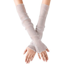 GGB-1 Paar Dames Lange Kanten Handschoenen Zon UV-bescherming Verkoelende Mesh Armen, Benen en Mouwen Vingerloos Tule Zonbescherming