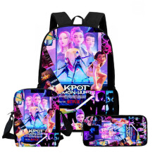 K-Pop Dämonenjäger Rucksack Umhängetasche Lunchtasche Federmäppchen Schulrucksack 3PKKH003
