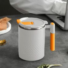 Jacenvly 450 ml Edelstahl-Thermosbecher mit Deckel, wiederverwendbarer Isolierbecher für Kaffee, Zuhause, Büro und Reisen –