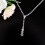 Conjunto de colar com pingente de strass, joia para noivas (1 conjunto). 2