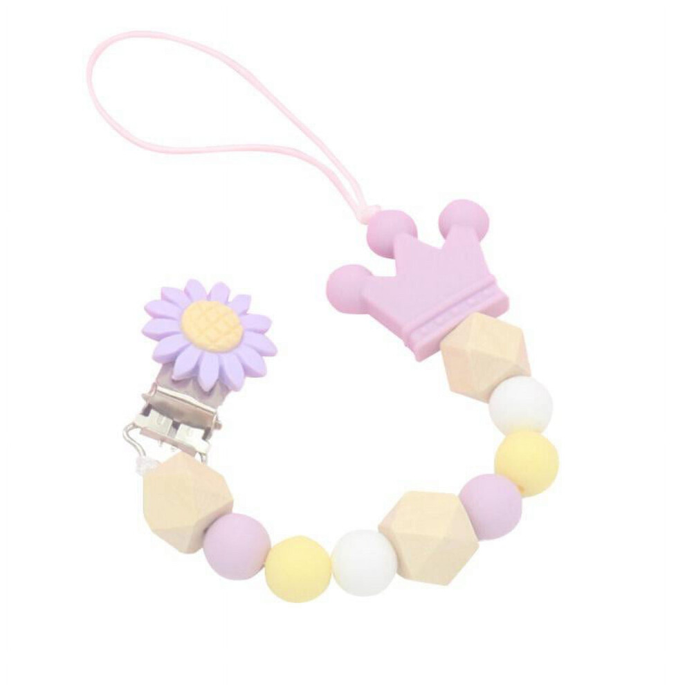Baby Silicone Pacifier Chain Clip Holder Pacifier Nipple Leash Strap Soother