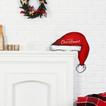 stuks kerstdecoratie voor de deurhoek, houten beeldje van de kerstman en zijn rendieren, geschikt voor muur/deurkozijn, ideaal als kerstcadeau.
