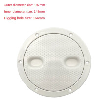 Accessoires d'accastillage pour bateaux marins - Plaque de pont ronde en nylon 4/6 pouces avec pointe - Couvercle d'inspection - Pièces en nylon