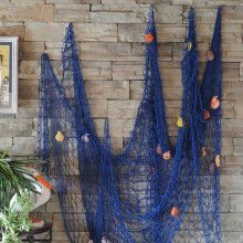 2x1 meter moderne nautische decoratieve visnet, strandschelp, feestdeur, muurdecoratie, huisdecoratie