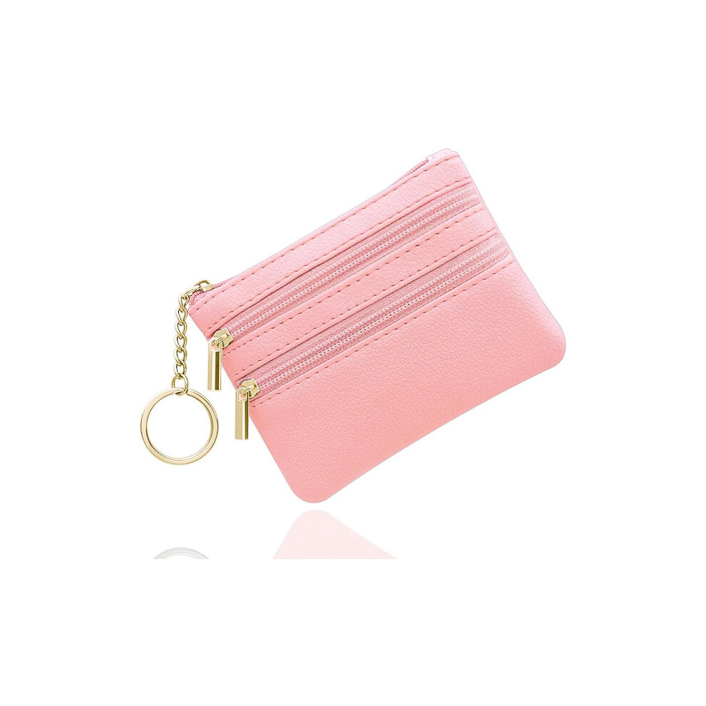 Small Wallet For Women, Coin Purse, Small Women's Wallet With 3 Compartments & Keychain, Small & Lightweight (Pink) Pink 9464372870592