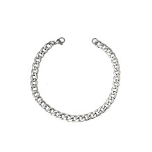 Armor-Gliederarmband aus Stahl, das seine Farbe ein Leben lang behält! 7 mm dick, 19 cm lang