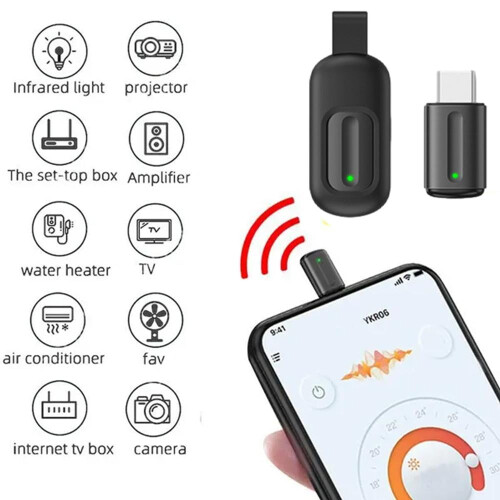 Adattatore telecomando a infrarossi portatile per smartphone P2 per Android e iOS U7A7 2