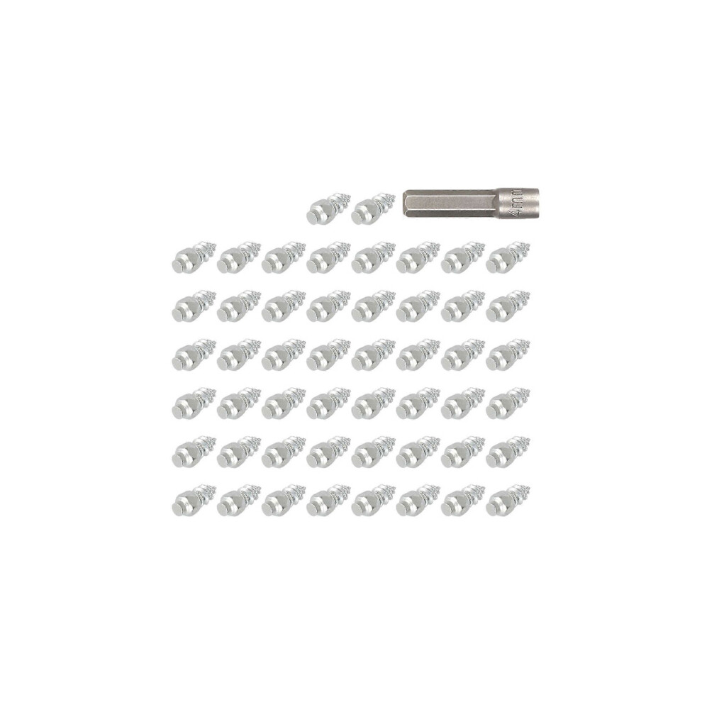 Anti-Slip Tire Screws, 50Pcs Snow Chain Tire Studs Motorcycle Spikes Snow Chain Tire Studs Screw Snow Chain Tire Spikes 6Mm 9464372871957