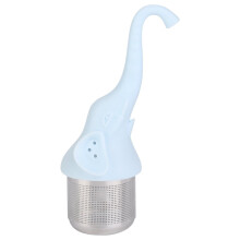 Tee-Ei, elefantenförmiger Teefilter aus Silikon, Küchenhelfer für losen Tee (Blau)