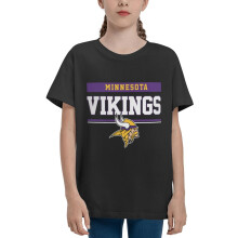 Vikings Kids Short Sleeve Shirt for Boys and Girls Sports Football Team Logo for Baseball Fans Gifts