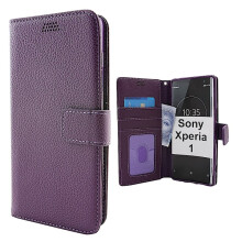 Ny Standcase Pung kompatibel med Sony Xperia1 (J9110) Lilla