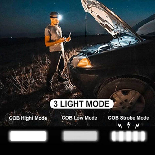 Mini-LED-Scheinwerfer COB, leicht, schwarz 1
