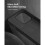 Kompatibel med iPhone15Plus gummibelagt mat sort silikonecover 4