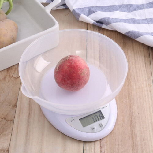 Multifunktionale Küchenwaage mit Ablage – Englisch (5 kg/1 g) 2
