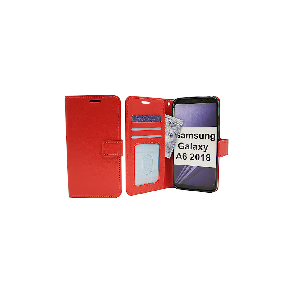 Crazy Horse Wallet Compatible With Samsung Galaxy A6 2018 (A600fn/Ds) Red 9464372872503