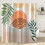 Κουρτίνα μπάνιου Mid Century Extra Long, Abstract Boho Arch Sun Leaf, Αδιάβροχο & Πλενόμενο στο 1