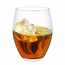 Forma na led/čokoládu/želé, 3D lebka na whisky, 2 kusy