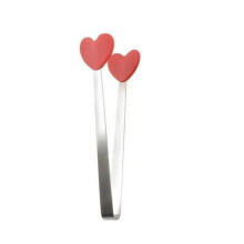AUMIY Kreative kleine Silikon-Lebensmittelzange mit Edelstahl-Eisclip, Mini-Dessertzange, Eiszange für Süßigkeiten, Grillzange, Küchenhelfer
