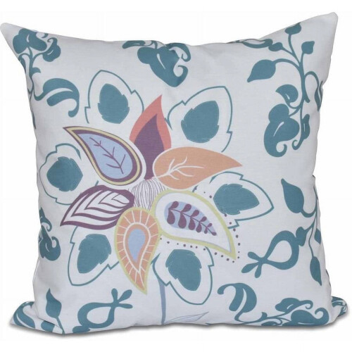 Μαξιλάρι με floral σχέδιο Paisley Pop, 16" x 16", γαλαζοπράσινο