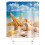 Εκπτώσεις! Κουρτίνα μπάνιου Ocean Beach 70x70 ιντσών με 12 πλαστικούς γάντζους, αδιάβροχη, 8
