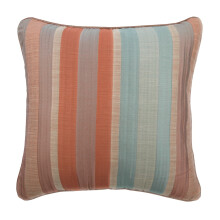 Fodere per cuscini Euro 66x66 cm, colore ruggine, tessuto jacquard di seta, motivo a righe, stile contemporaneo - compatibili con cuscini da 65x65 cm