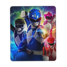 Power Rangers muismat met gestikte rand, antislip rubberen onderkant, wasbare Lycra-stof, geschikt voor computers en laptops.