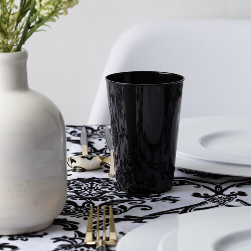Σετ 30 τεμαχίων ποτηριών Prime Collection μαύρο 12oz για δείπνα, γάμους, ημέρα των 1