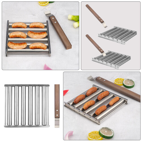 Chorizo Hot Dog Bbq Griller Ράφι Ψησίματος από Ανοξείδωτο Ατσάλι Βάση για Λουκάνικα από 2