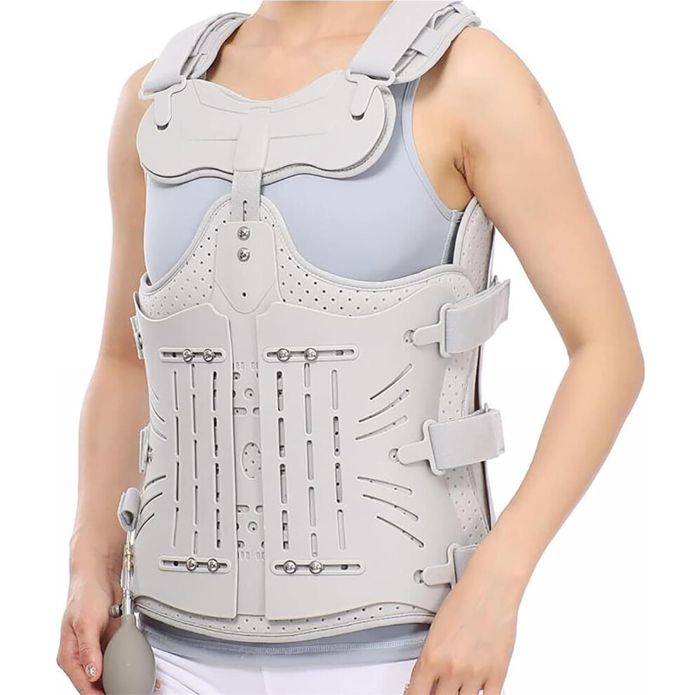 Inflatable Thoracolumbar Back Brace Adjustable Support for Kyphosis Osteoporosis Post Surgery