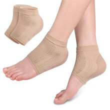 Moisturizing Heel Socks for Cracked Heels with Gel, Open Toe Design, Overnight Foot Care