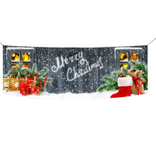 Christmas Cheer For All To See, Large Christmas Photo Background With Unique Design Harmonizes With Christmas Theme, Durable And Reusable For Outdoor