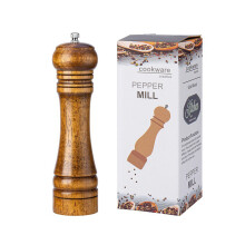 Professional Cooking Tool, Non-Corrosive Oak Material with Adjustable Coarseness Ceramic Mechanism, Premium Wooden Grinders Offering Flawless Flavor