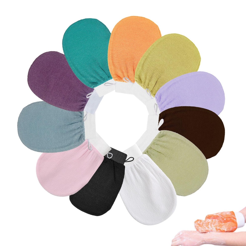 Black Exfoliating Gloves Korean Mitt For Deep Skin Exfoliation And Dead Skin Removal 1Pc