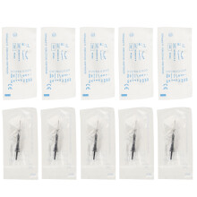 Agulhas para maquiagem semipermanente, agulhas de micropigmentação em aço inoxidável para tatuagem de sobrancelhas, descartáveis para máxima