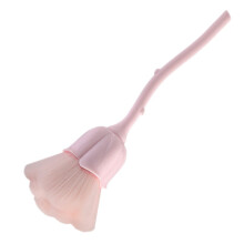 Rose Shape Nail Dust Brush for Acrylic Nails, Fast Dust Removal, Soft Nylon Bristles, Pink