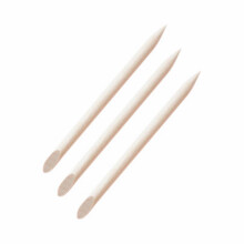 Double Sided Orange Wood Cuticle Pusher 7.5cm Wooden Manicure Stick for Precise Nail Care