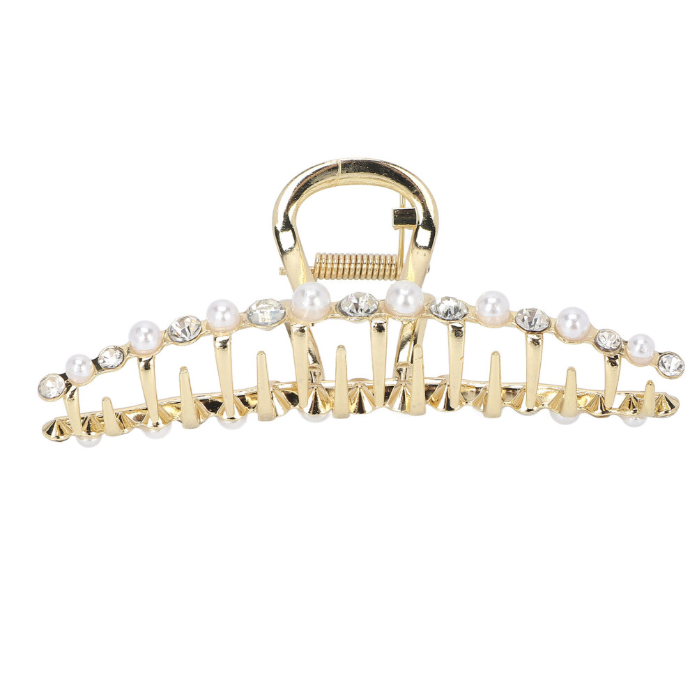 Fashion Hair Claw Clips Wide Application Elegant Design Rhinestone Hair Claw Clips Imitation Pearl Decoration Strong Hold Non Slip Technology Sturdy
