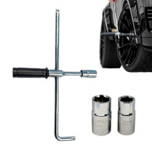 4 Way Tyre Removal Wheel Wrench with NonSlip Handle for Car Truck Garage