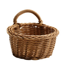 Insulated Wicker Storage Basket Rustic Home Organizer Decorative Woven Hanging Basket for Kitchen and Garden Use