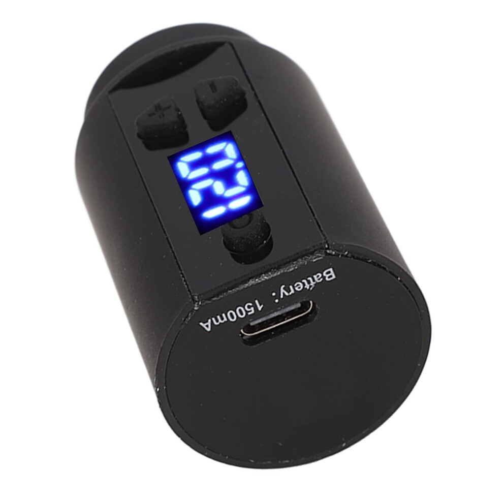 Wireless Tattoo Power Supply 312V USBC Rechargeable Pen Battery with Large LED Display 1500mAh